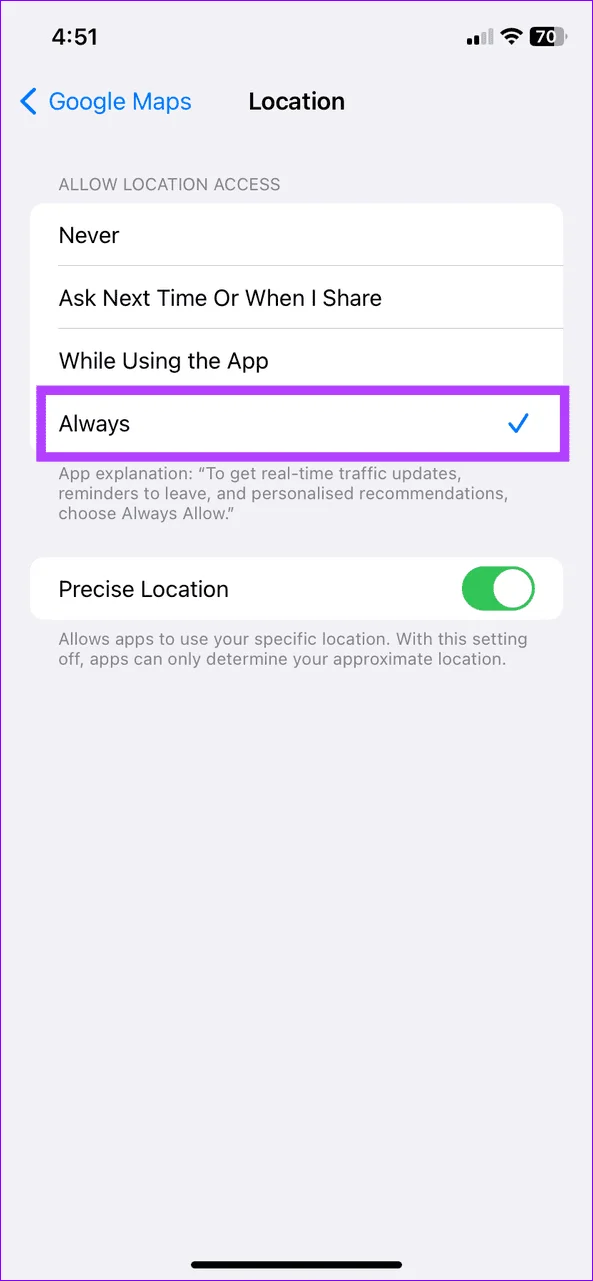 Comment réparer le partage de position qui ne se met pas à jour dans Google Maps sur le téléphone