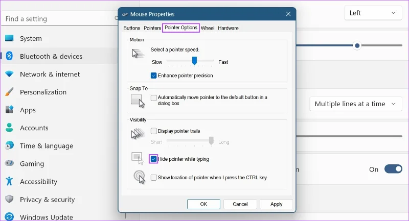 Cómo cambiar la sensibilidad del mouse (DPI) y otras configuraciones en Windows 11