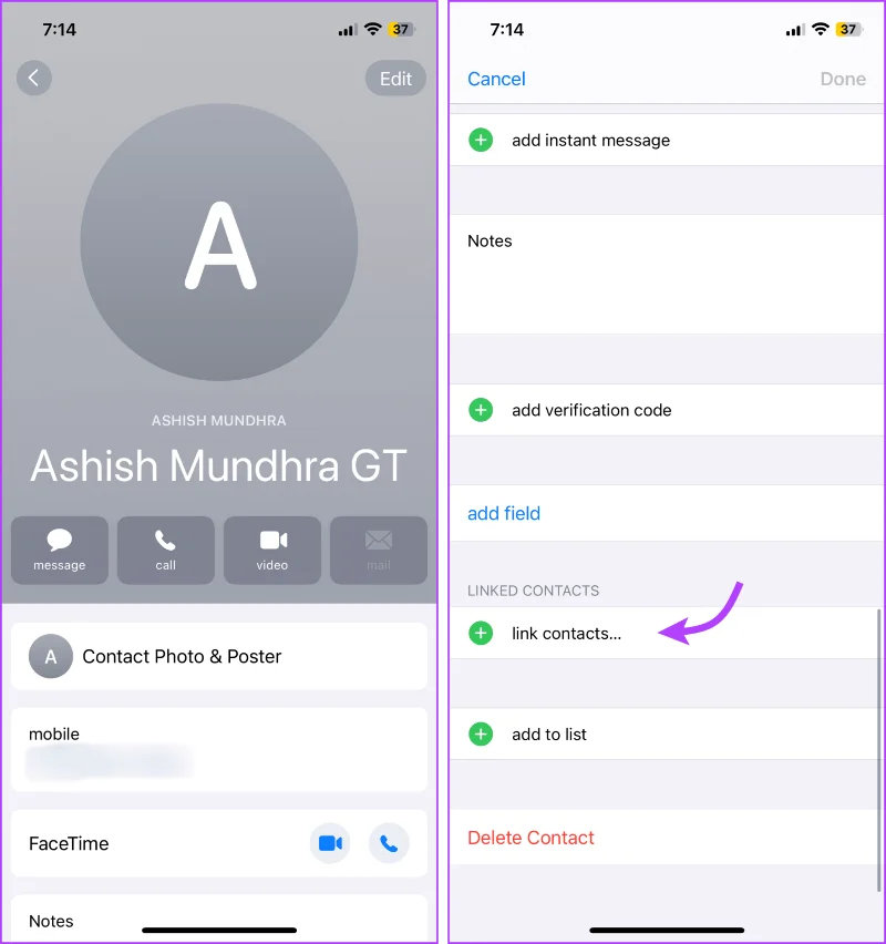 Hoe dubbele contacten op de iPhone samen te voegen en te verwijderen