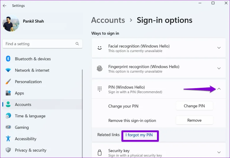 Seis formas de solucionar la imposibilidad de cambiar el PIN de inicio de sesión en Windows