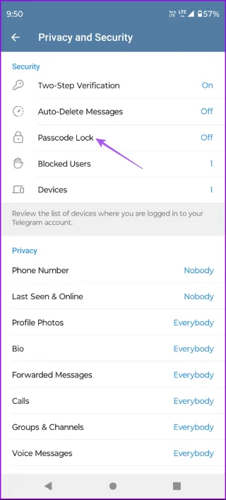 Come bloccare Telegram utilizzando il passcode su dispositivo mobile e desktop