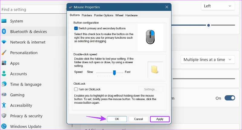 Cómo cambiar la sensibilidad del mouse (DPI) y otras configuraciones en Windows 11