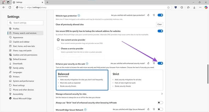 Cum să schimbi setările de securitate în Microsoft Edge