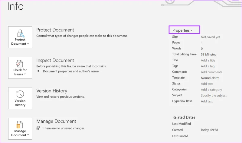 Como criar ou editar propriedades personalizadas para um arquivo do Microsoft Word