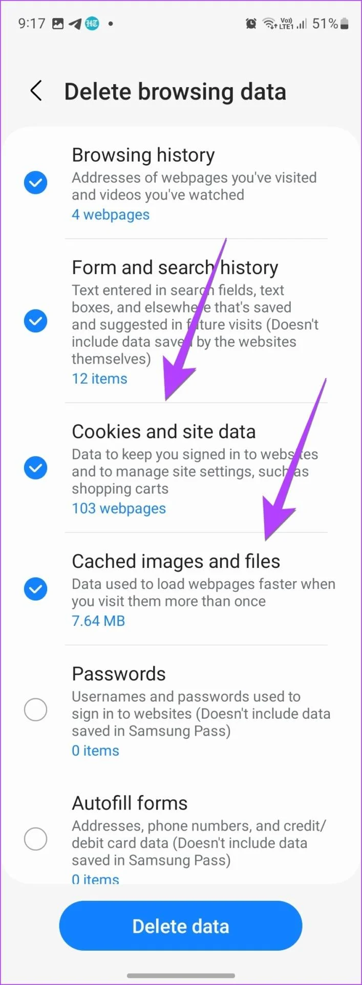 4 manieren om cache te wissen op Samsung Galaxy-telefoons