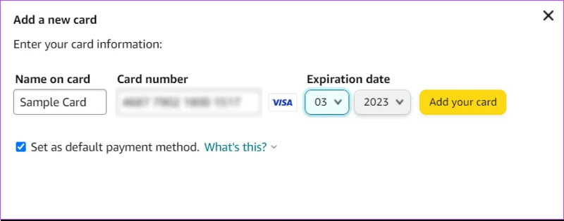 So löschen Sie eine Kreditkarte von Amazon