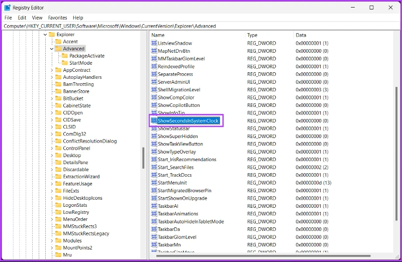 Cómo mostrar segundos en el reloj de Windows 11