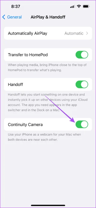 8 migliori soluzioni per la videocamera di continuità che non funziona su Apple TV