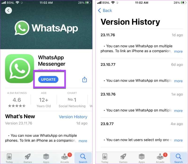 Hoe de app-versie op iPhone en Android te controleren