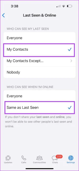 Perché non riesco a vedere Ultimo accesso o Online su WhatsApp