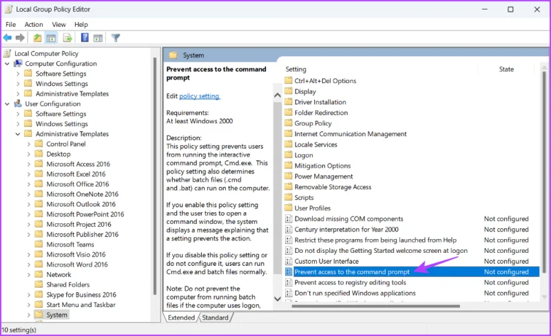 2 mejores formas de deshabilitar el símbolo del sistema y Windows PowerShell en Windows 11