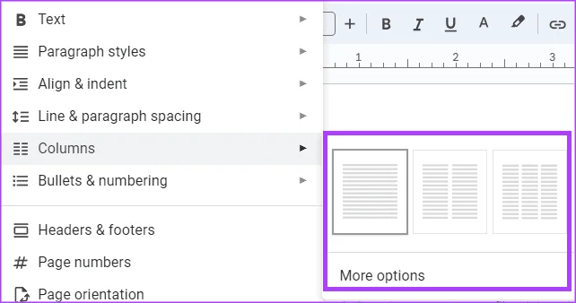 Come creare e modificare colonne di testo in Google Documenti