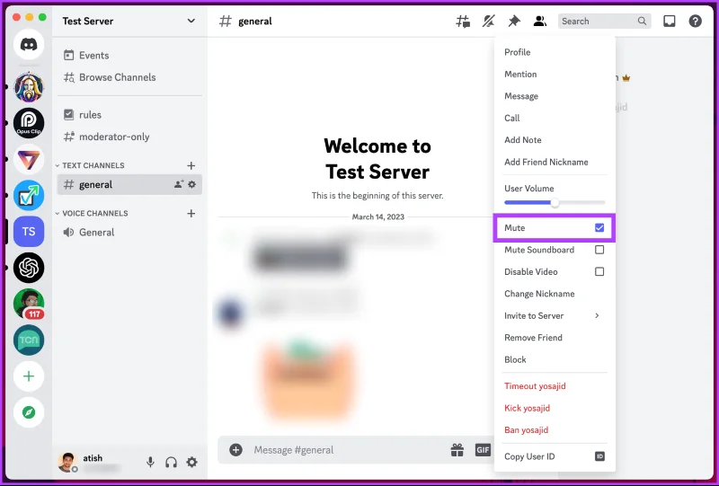 Come disattivare l'audio di qualcuno sul server Discord