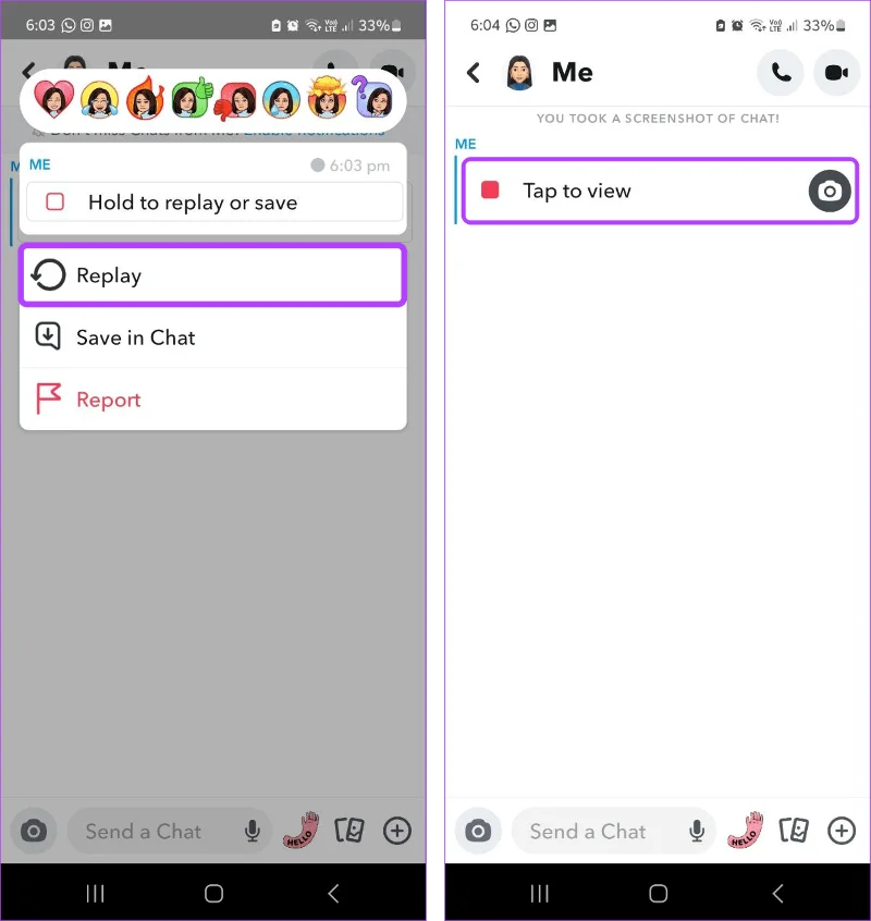 Come riaprire o riprodurre gli snap su Snapchat