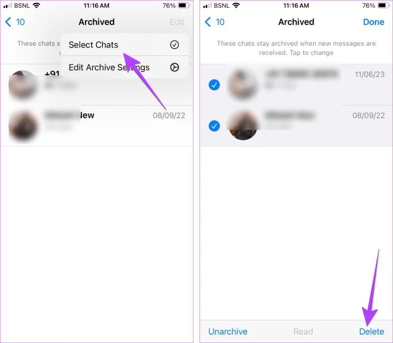 Come eliminare più o tutte le chat e i messaggi su WhatsApp