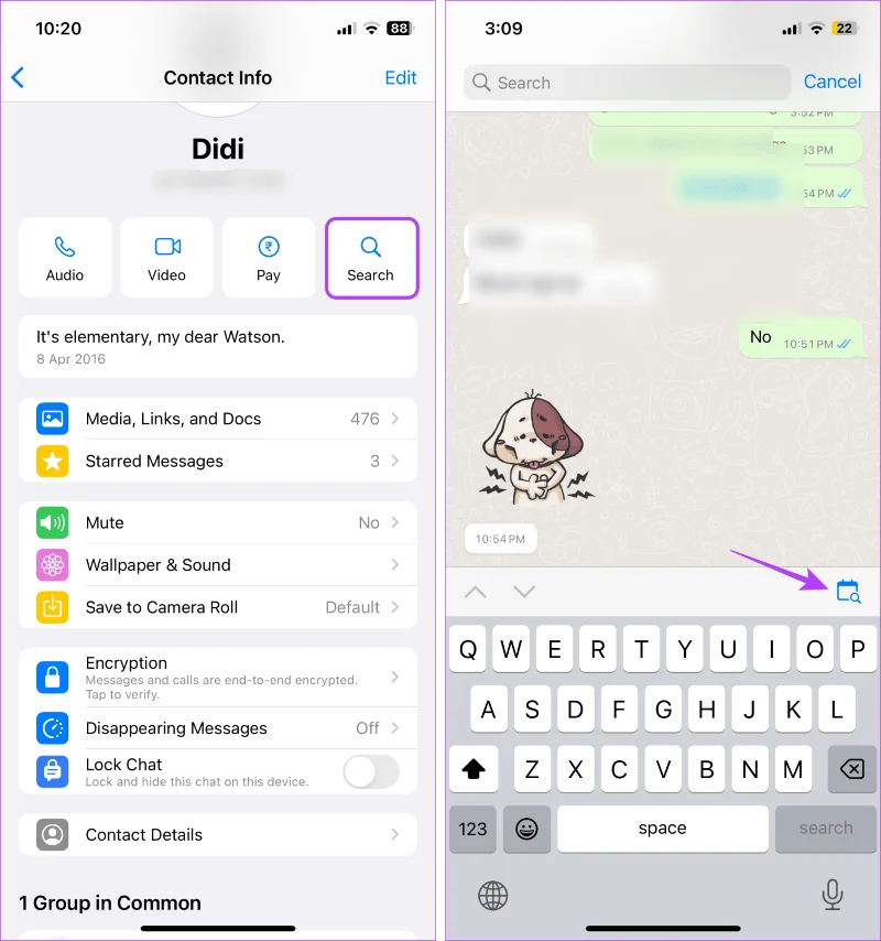 Hoe u naar berichten kunt zoeken op WhatsApp