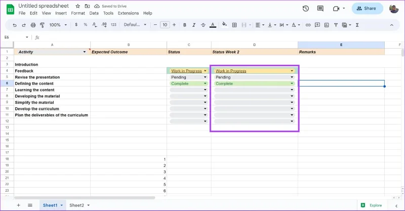 Come creare, modificare ed eliminare elenchi a discesa in Fogli Google