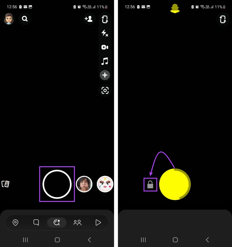 4 manieren om op Snapchat op te nemen zonder de knop ingedrukt te houden