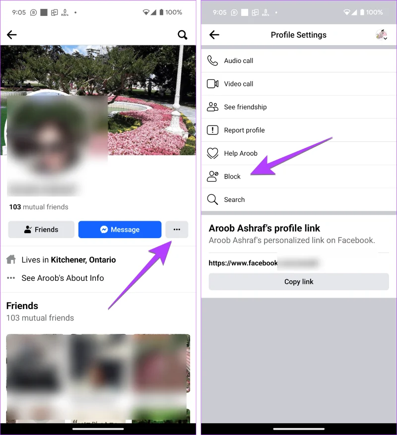 Facebook에서 누군가를 차단하면 어떻게 되나요?