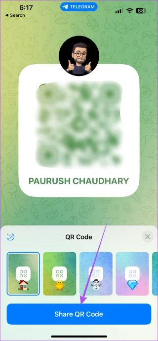 Hoe u een QR-code voor een Telegram-profiel op iPhone en Android kunt maken