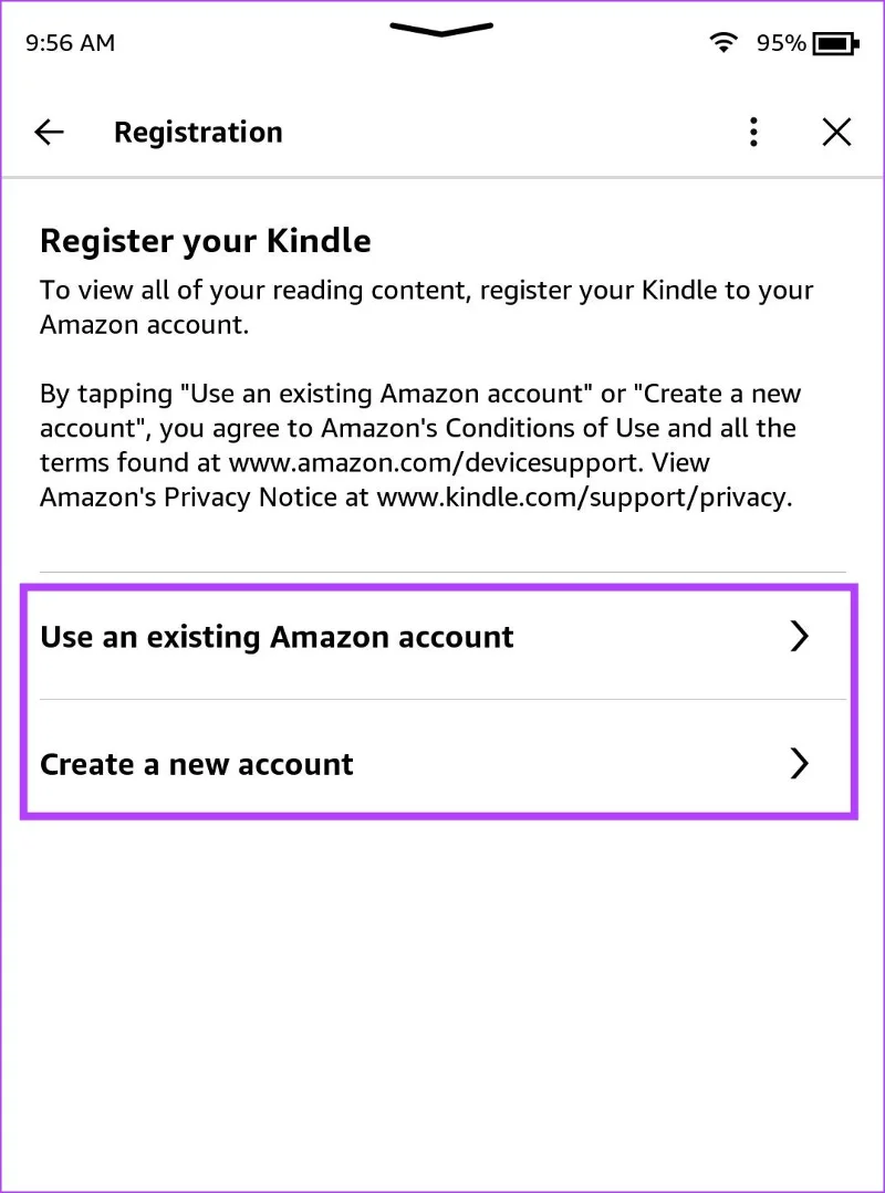 Come cambiare account Amazon su Kindle