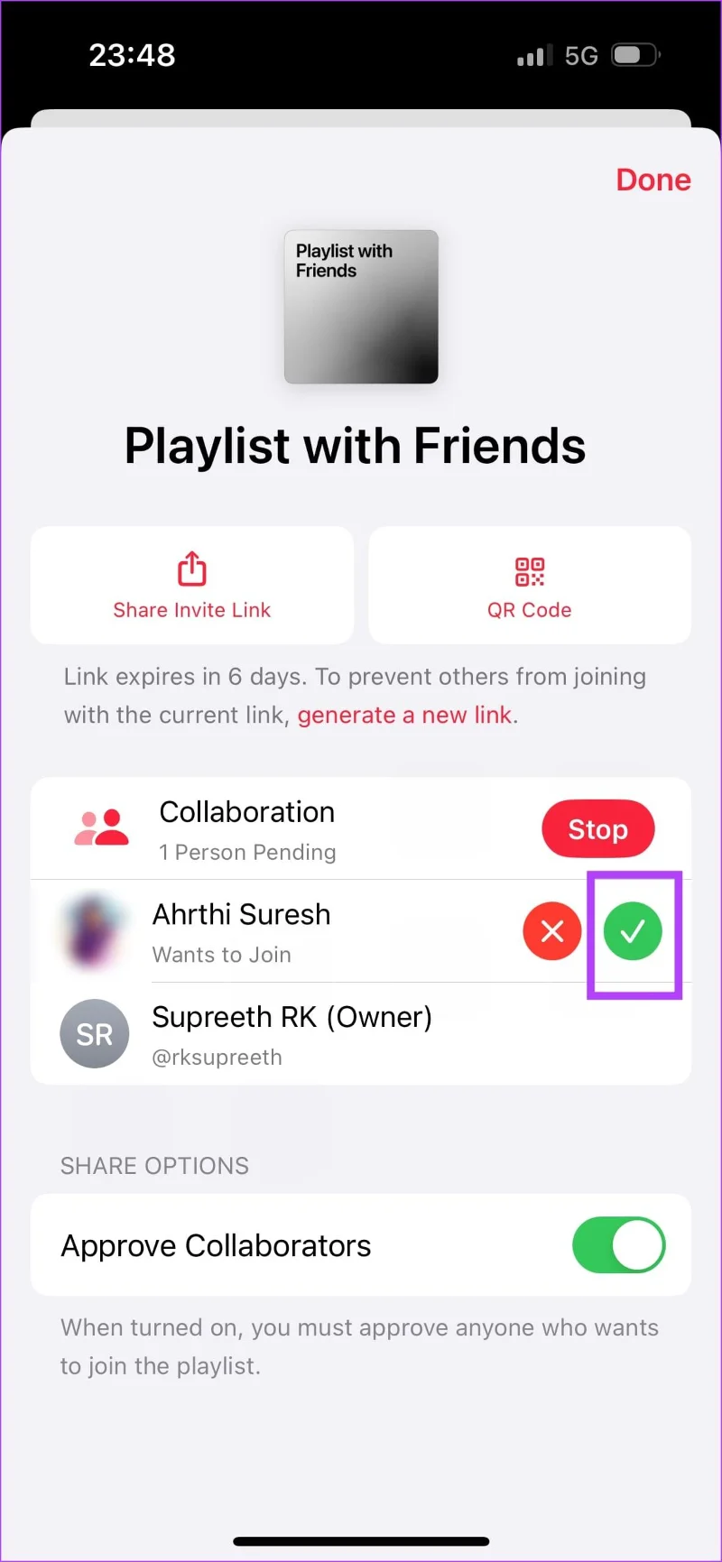 IOS 17.3: een gedeelde afspeellijst maken op Apple Music op iPhone