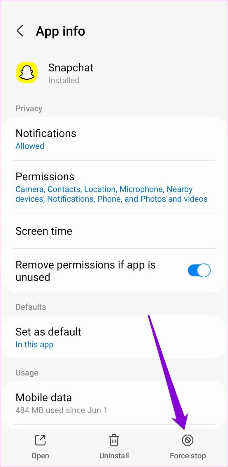 Le 7 principali correzioni per Snapchat non mi consentono di esportare gli snap sul telefono