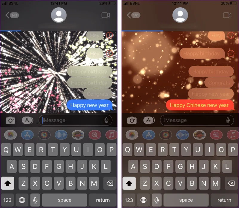 Top 9 iMessage-trucs zoals Pew Pew om speciale effecten op de iPhone toe te voegen