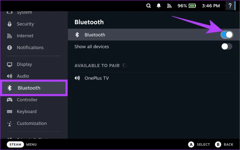 Cómo conectar AirPods y otros accesorios Bluetooth a Steam Deck