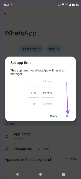 App-limieten instellen op Android