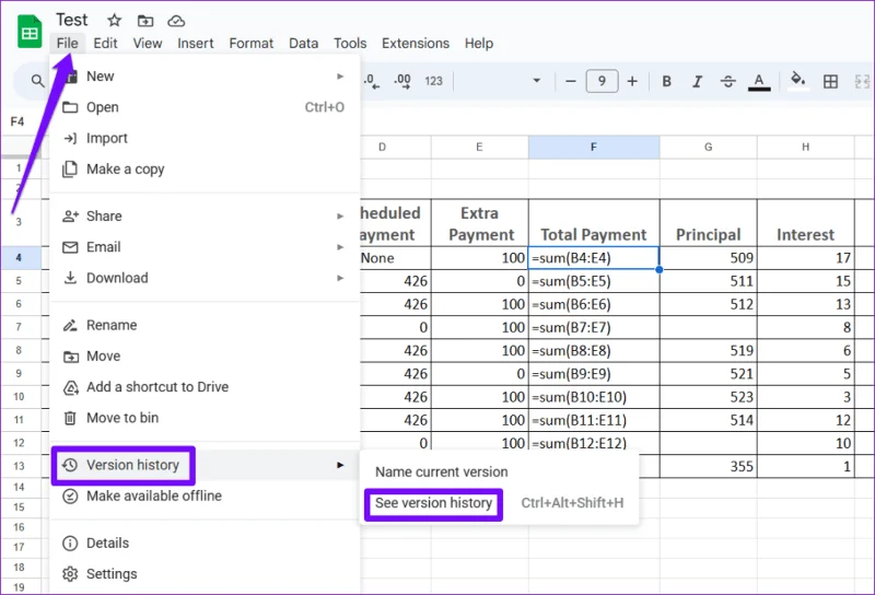 4 modi per correggere le formule che non funzionano in Fogli Google
