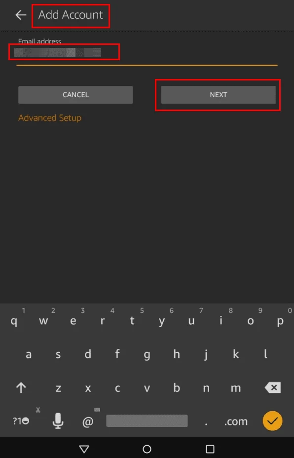 Amazon Fire：メールアカウントの追加と削除方法