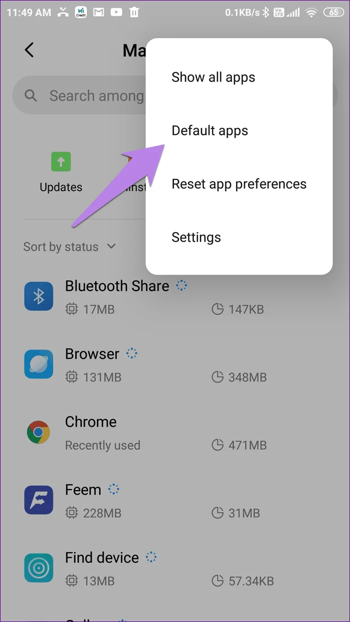 Come rimuovere Mi Browser dal gesto di scorrimento verso l'alto e disattivare l'app
