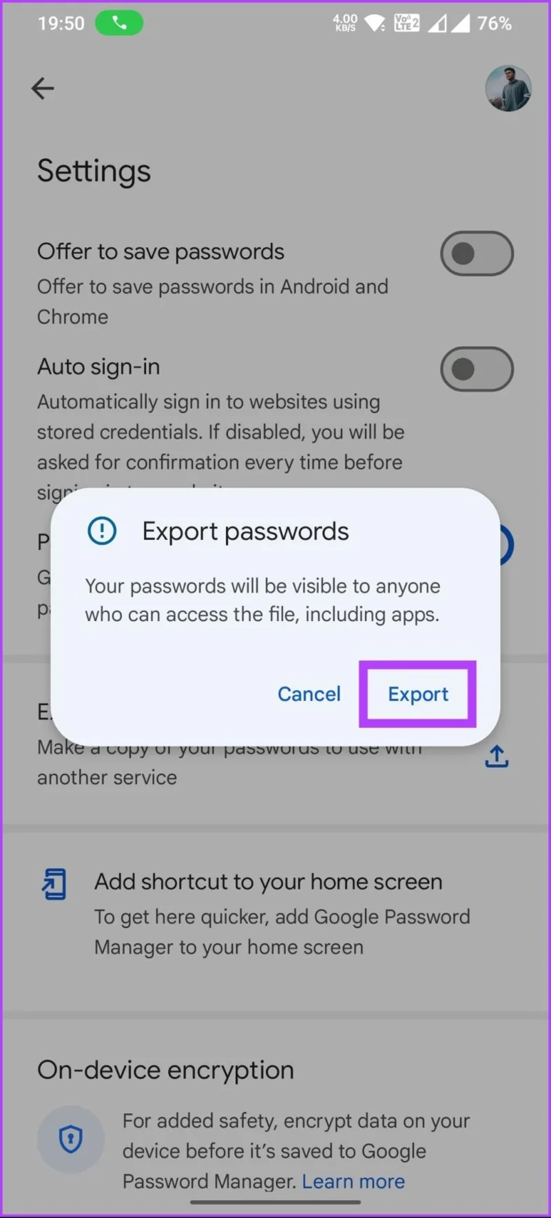 Hoe Chrome-wachtwoorden naar CSV te exporteren