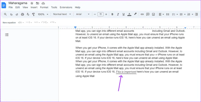3 meilleures façons de souligner deux fois le texte dans Google Docs