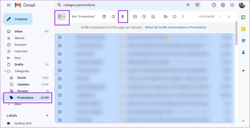 Come eliminare cartelle o etichette in Gmail