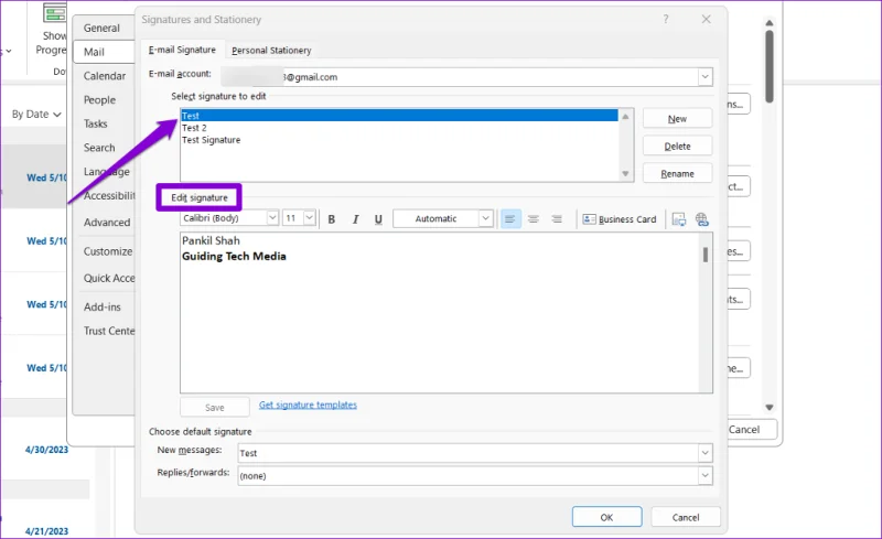 5 formas de arreglar la firma de Outlook que no se muestra en Windows
