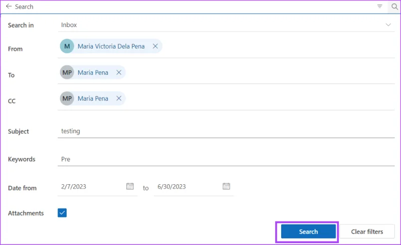 Un guide d'utilisation de la barre de recherche et des opérateurs de recherche dans Microsoft Outlook