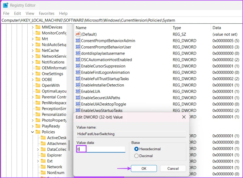 Cómo solucionar el mensaje "Cambiar de usuario" que falta en la pantalla de inicio de sesión de Windows