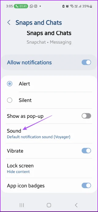 Come modificare il suono delle notifiche di Snapchat