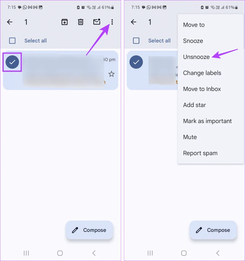 Come utilizzare la funzione Posticipa in Gmail su dispositivi mobili e desktop