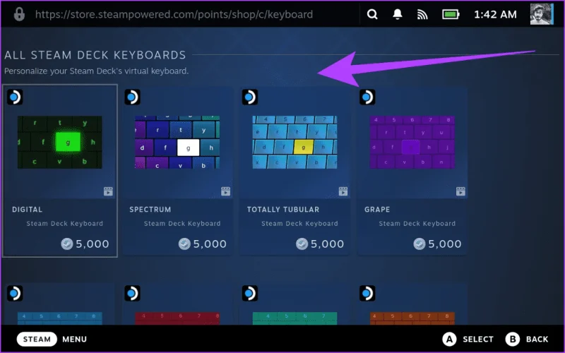 Come cambiare il tema della tastiera su Steam Deck