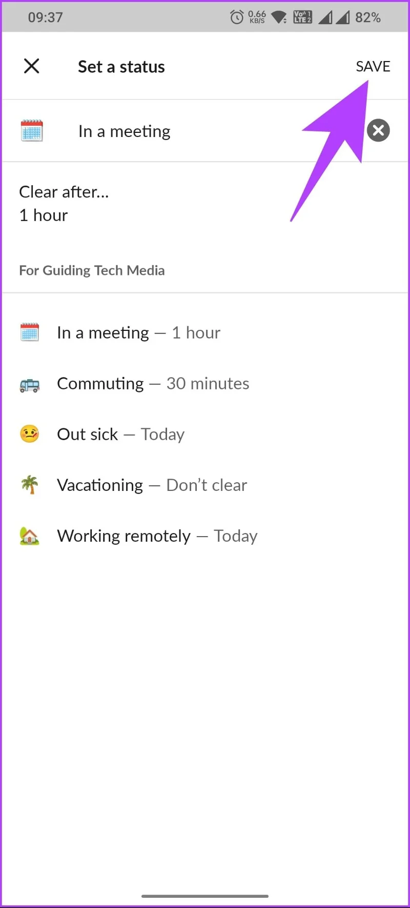 Come mantenere sempre attivo lo stato Slack