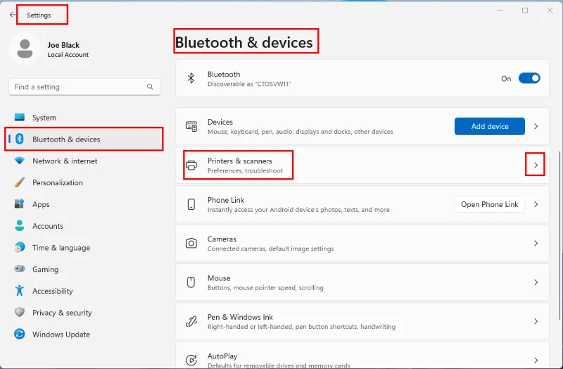 通过IP地址在Windows 11中安装打印机