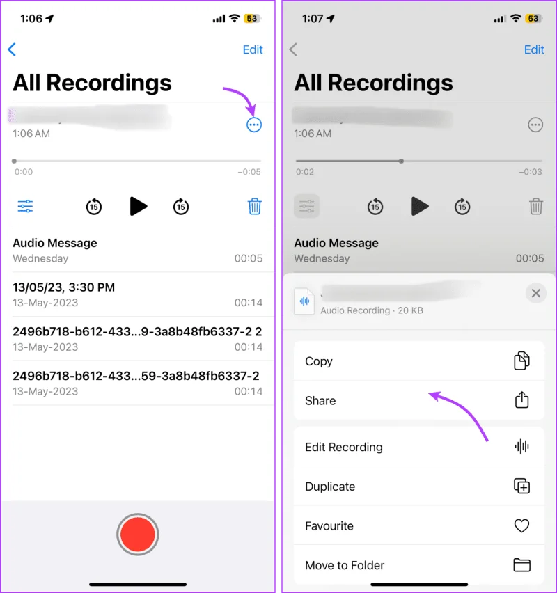 Een spraakbericht verzenden op de iPhone (iOS 17 bijgewerkt)