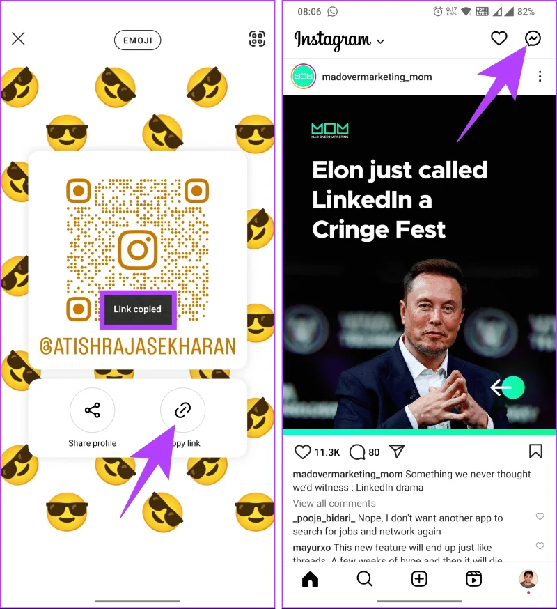 Come condividere il collegamento al tuo profilo Instagram