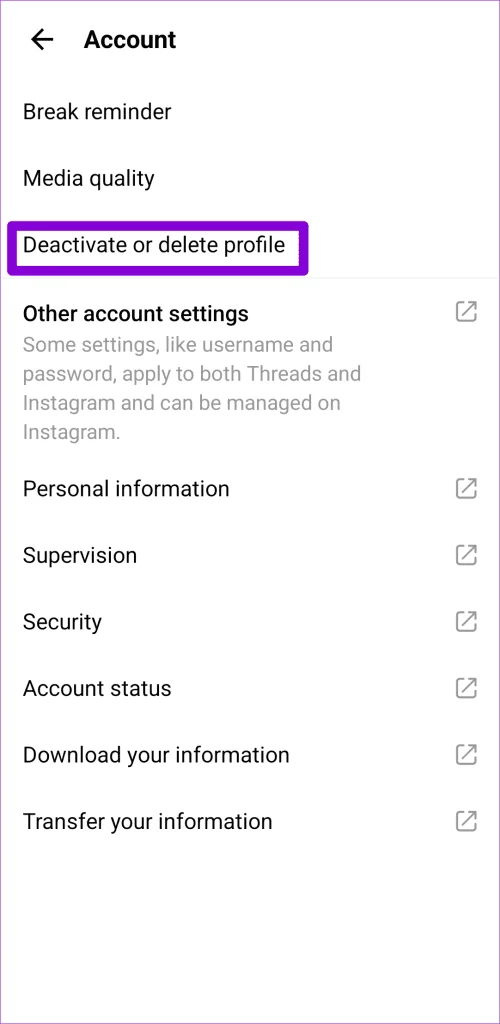 Come smettere di vedere post e notifiche dei thread su Instagram