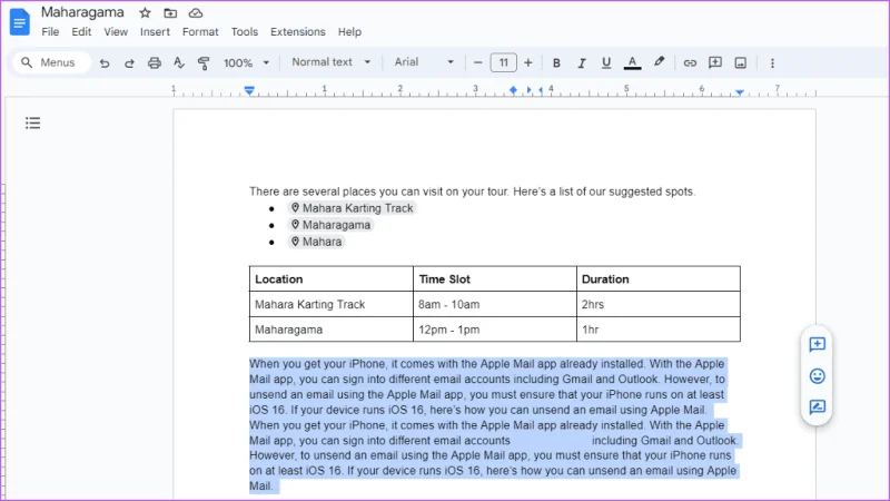 Comment ajouter et supprimer des numéros de ligne dans Google Docs