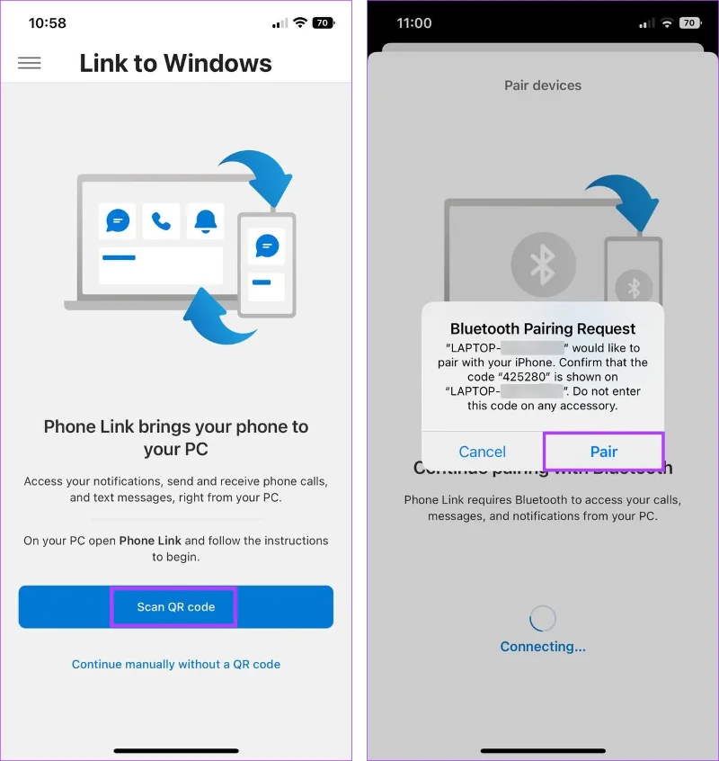Cómo arreglar la aplicación Phone Link de Windows 11 que no funciona con iPhone