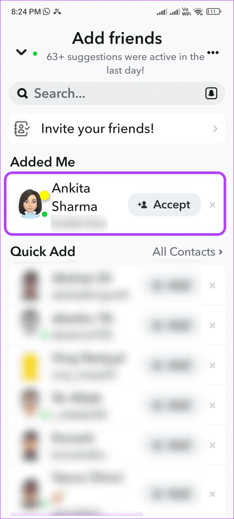 6 modi per vedere chi ti ha aggiunto o ti ha aggiunto di nuovo su Snapchat